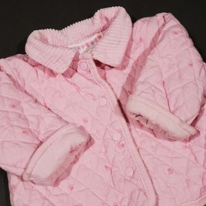 Mayfair Pink Quilted Jacket Size 0-3M Snap Closure